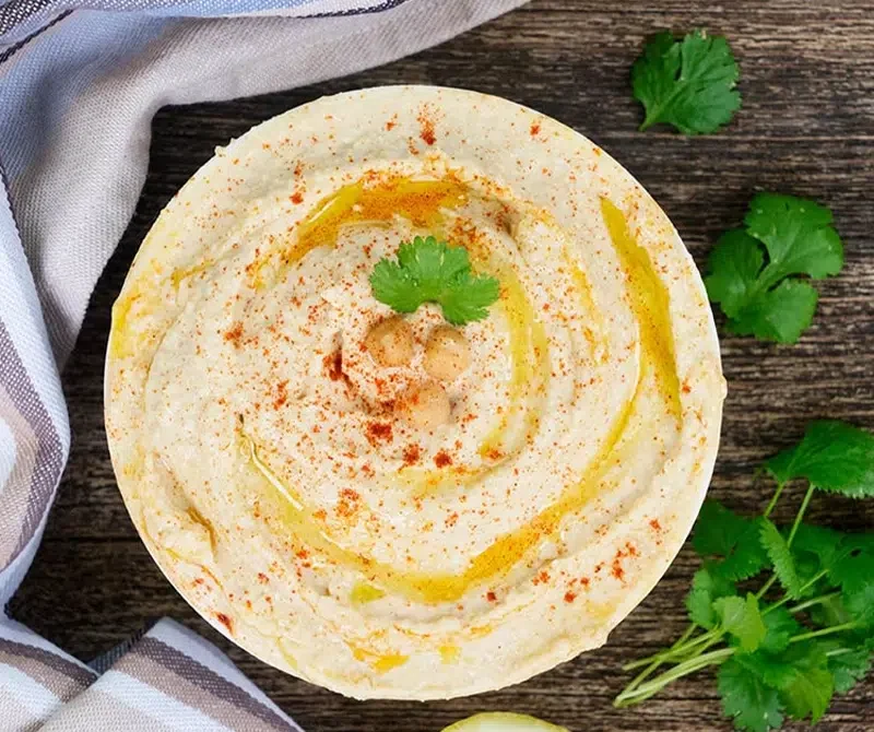 Hummus from labneh cheese